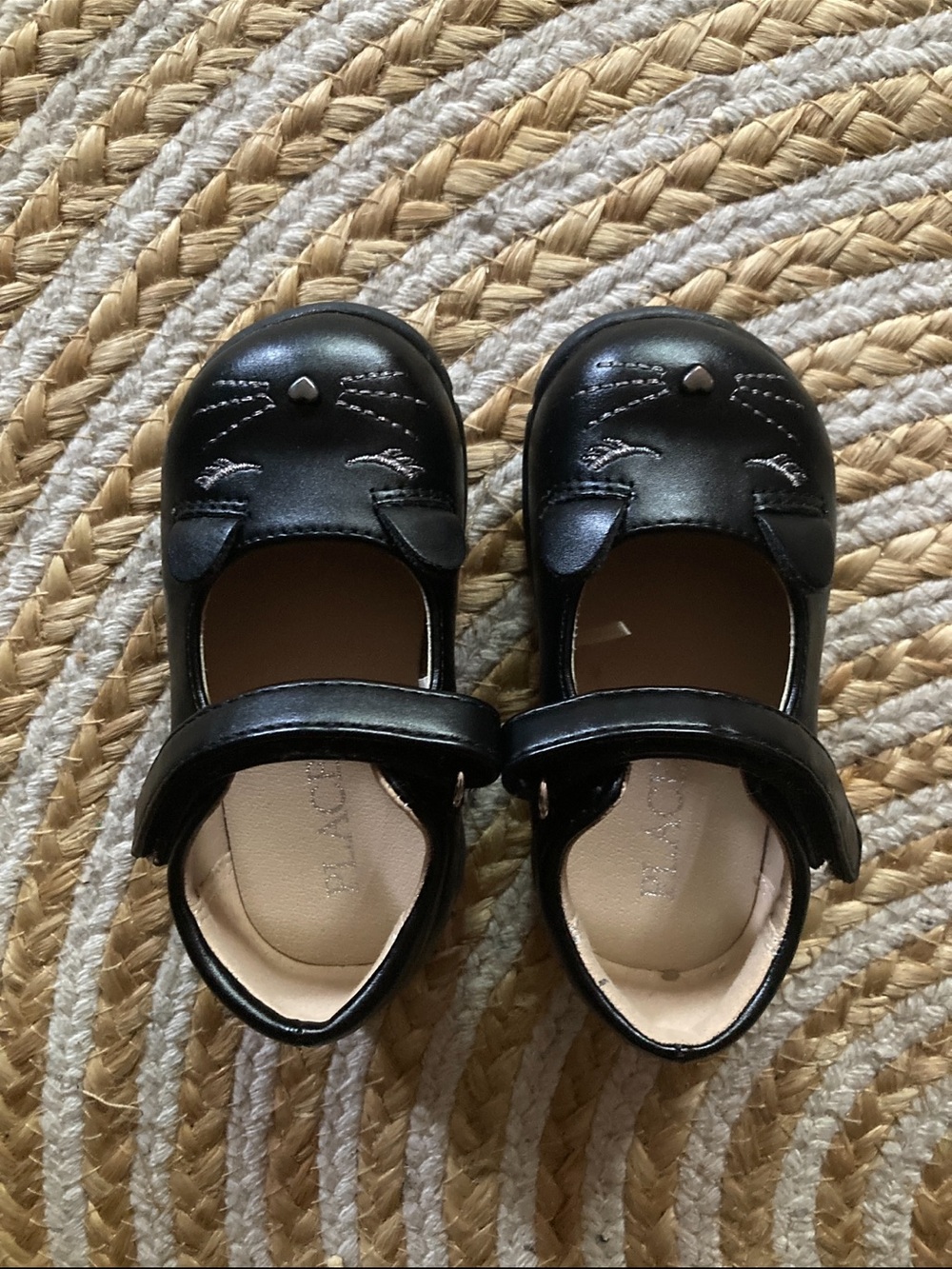 Baby Girl Black Cat Mary Jane Shoes